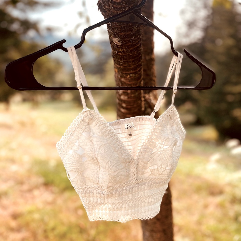 Lace crop tank